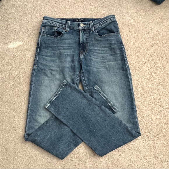 Fidelity Denim Men’s Jimmy Slim Straight Fit Stretch Jeans Oxy Vox Vintage Wash - Picture 3 of 8